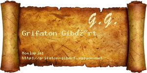 Grifaton Gibárt névjegykártya